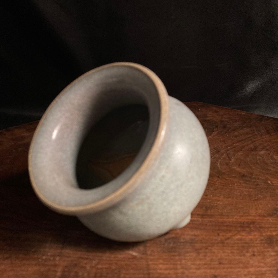 総業祭‼️【ギャラリー三益】古美術　金代鈞窯紫青釉三足香炉