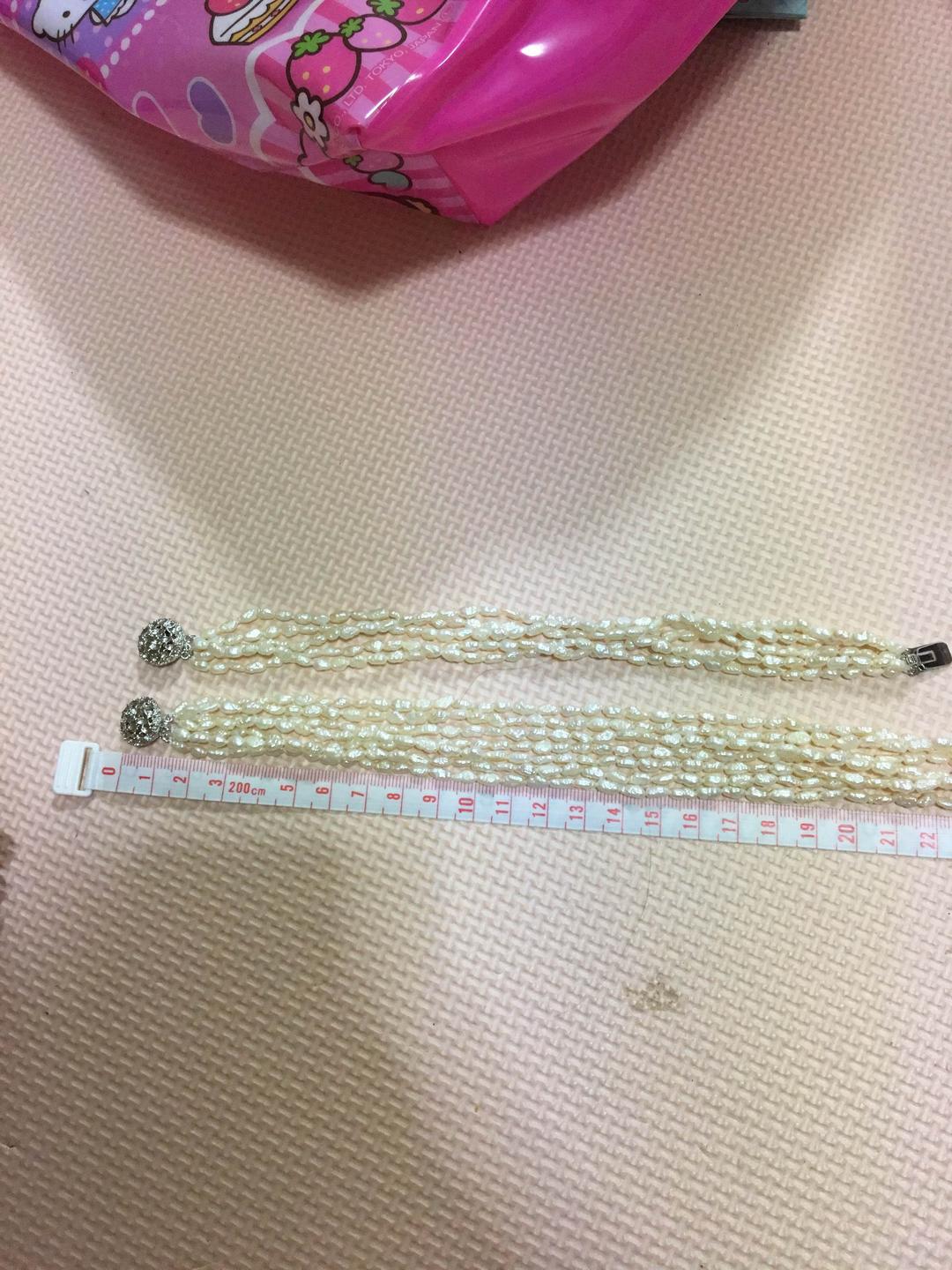 中古淡水パールブレスレットとネックレスセット