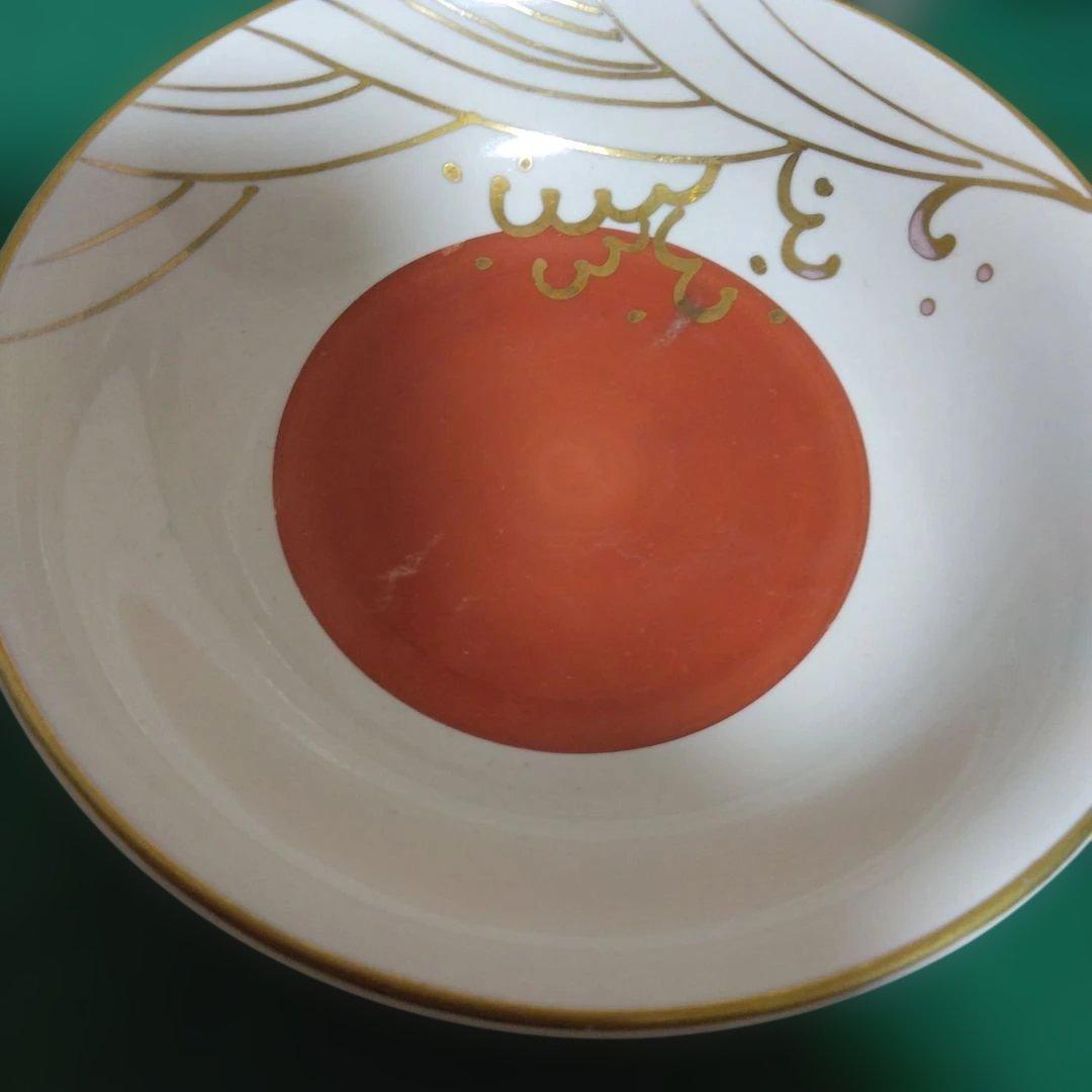 レトロ白地に手描き金色模様の注ぎ口付葛餡器 15個セット〔5個セットから可能］