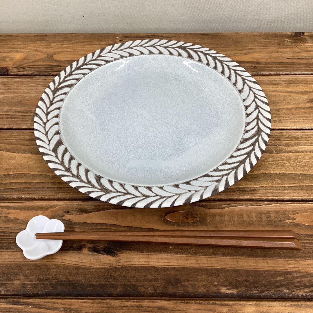 大皿5点　新品未使用品　美濃焼　ディナー皿　パスタ皿　おもてなし　ライトグレー