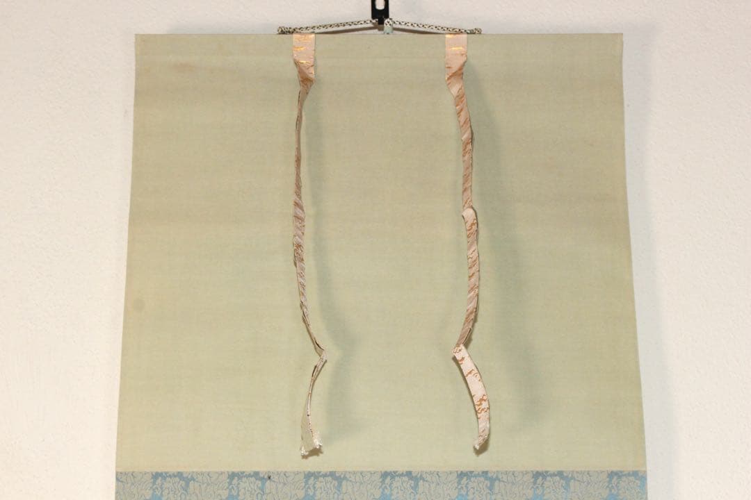 No4490 掛軸　在銘　福寿山人　花鳥画賛　着色紙本　中国画　墨彩　送料無料