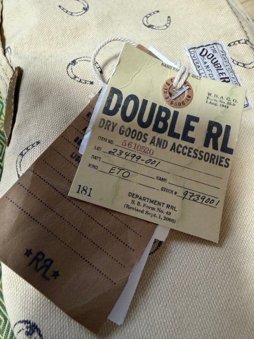 RRL ホースシュープリント キャンバスエプロン 極美品