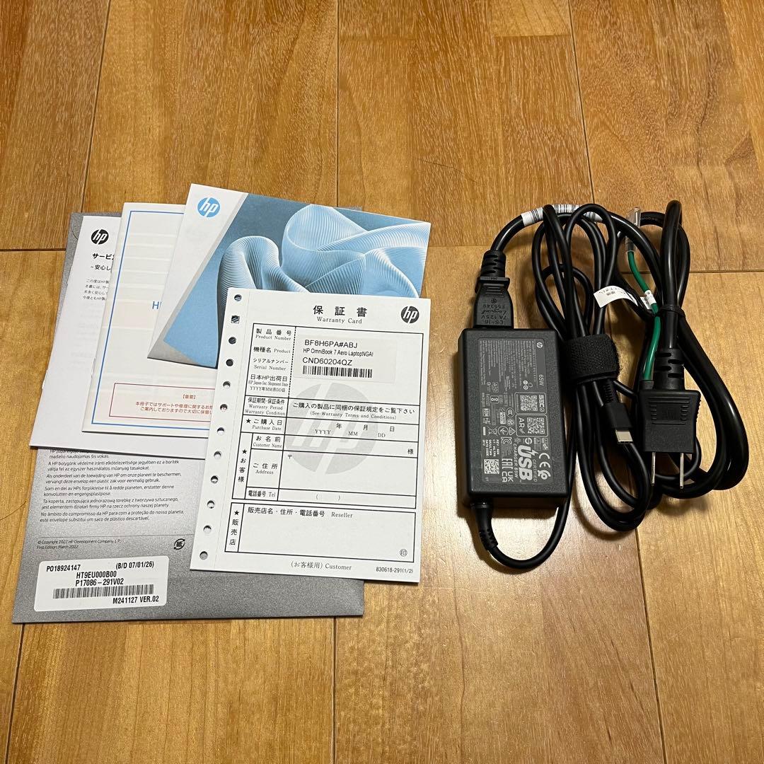 Windowsノート本体 HP OmniBook 7 Aero 13-bg 1009AU 32GB 1TB