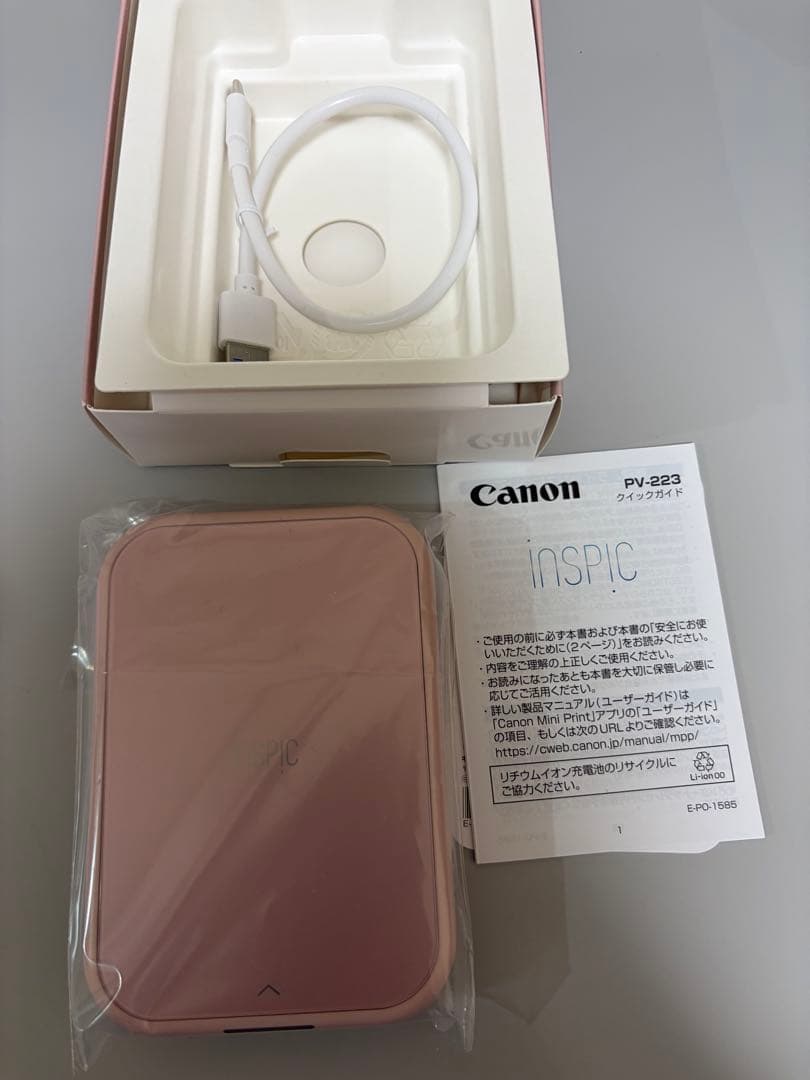 Canonミニフォトプリンター　iNSPiC PV-223-PK 写真シール