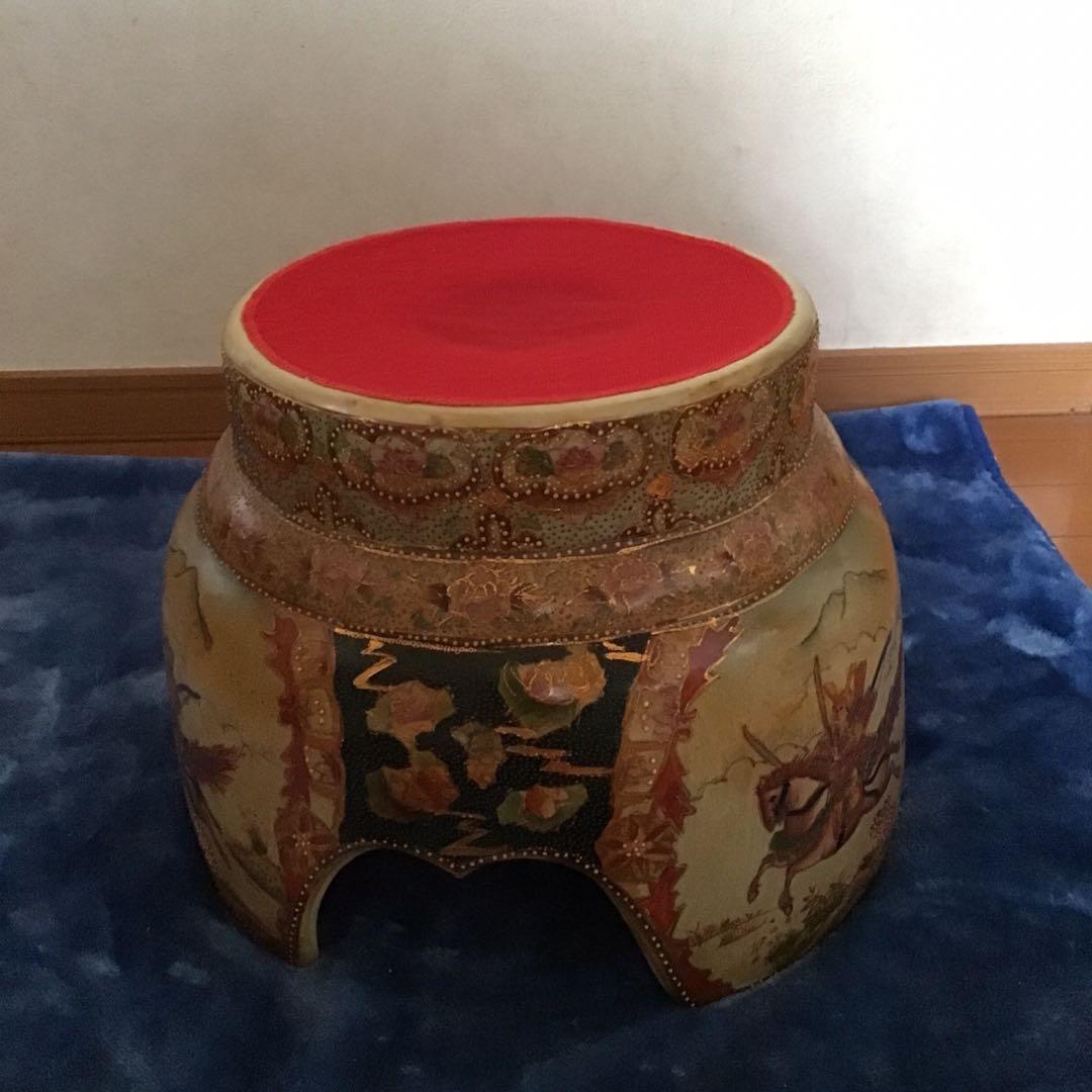 引き取り専用　薩摩焼 大花瓶　武士戦図