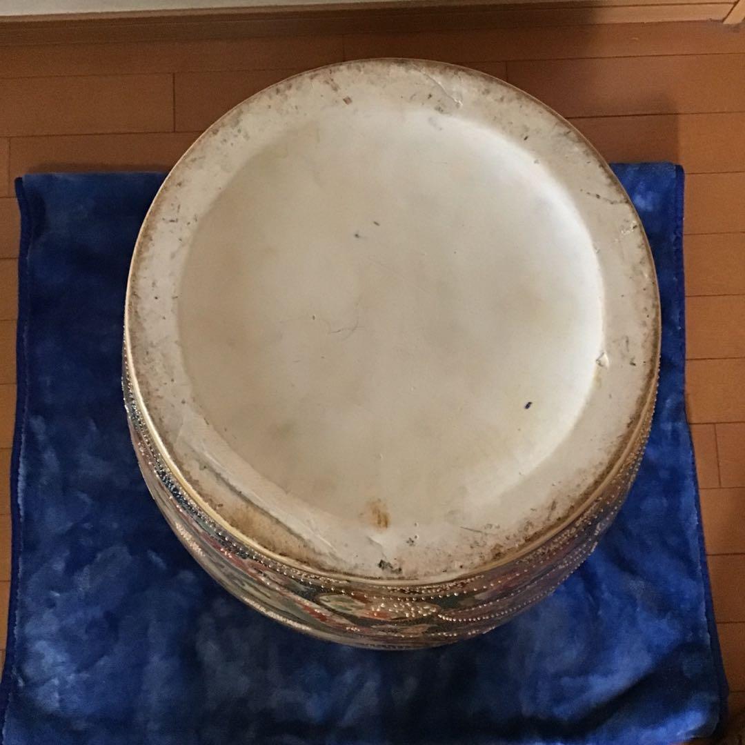 引き取り専用　薩摩焼 大花瓶　武士戦図