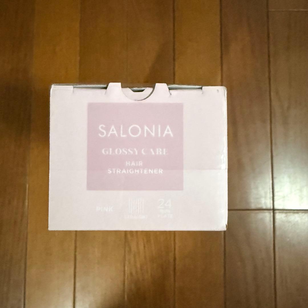 【新品・未使用】 SALONIA ヘアアイロン ストレート 24mm ピンク