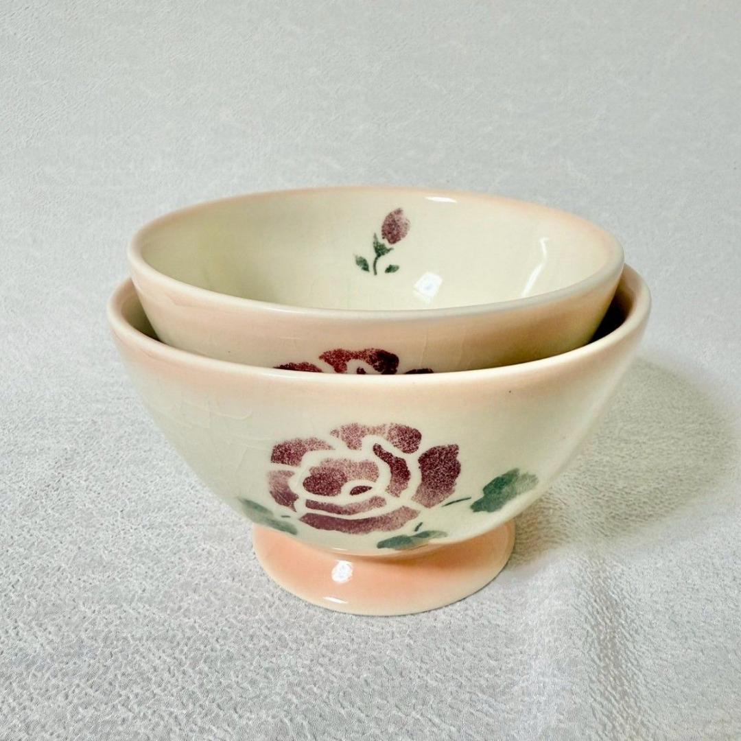 【廃盤品】Many　ローズ　プチメゾン 食器 陶器　ティーカップ　キャニスター