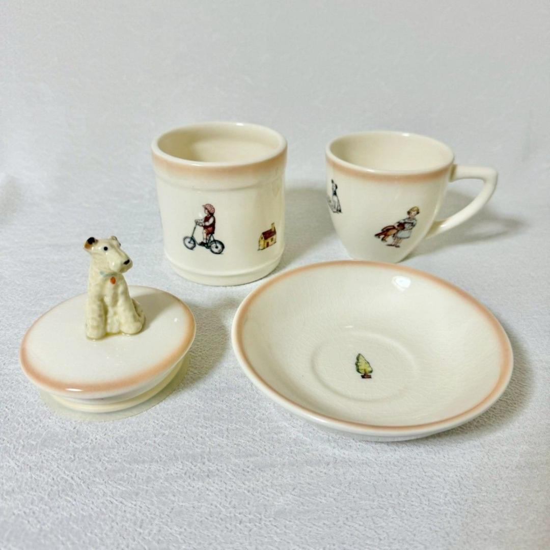 【廃盤品】Many　ローズ　プチメゾン 食器 陶器　ティーカップ　キャニスター