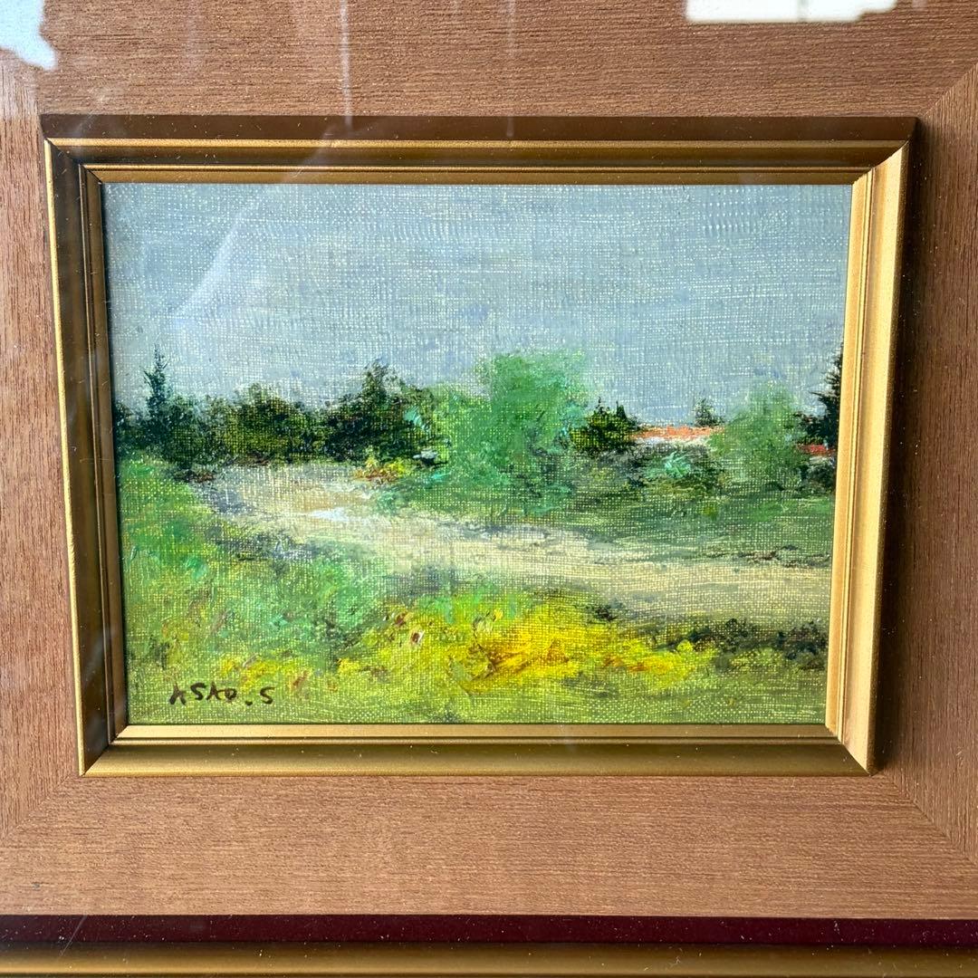 【アンティーク】額装 額縁 絵画 油彩画 風景画 オブジェ 飾り物 美術品