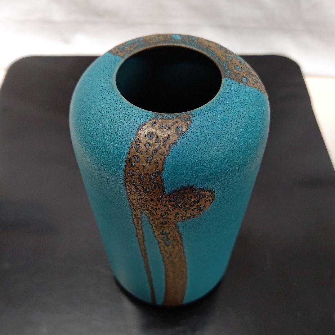 雲藍 花瓶 森野泰明 日本藝術院会員