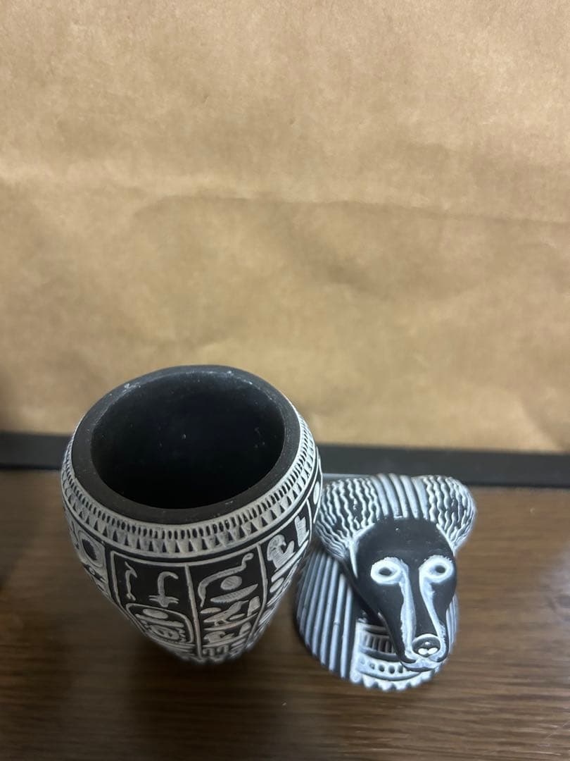 【エジプト工芸品】カノプス壺