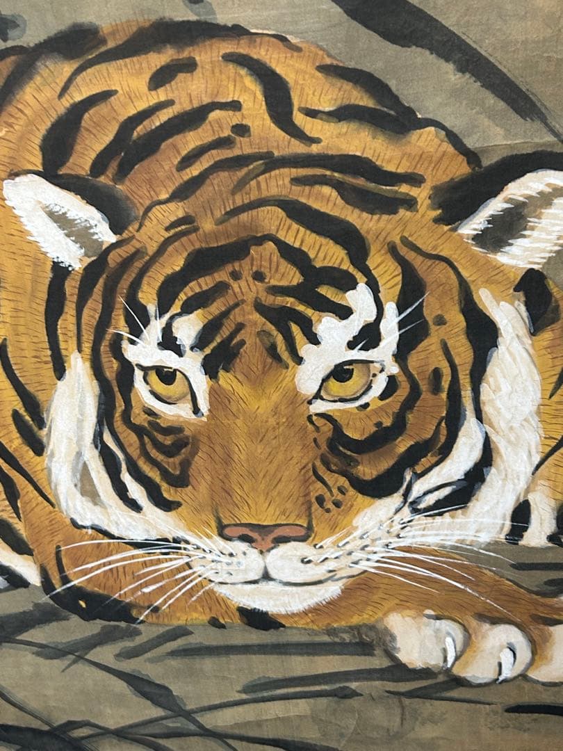 虎　掛け軸 掛軸 共箱あり