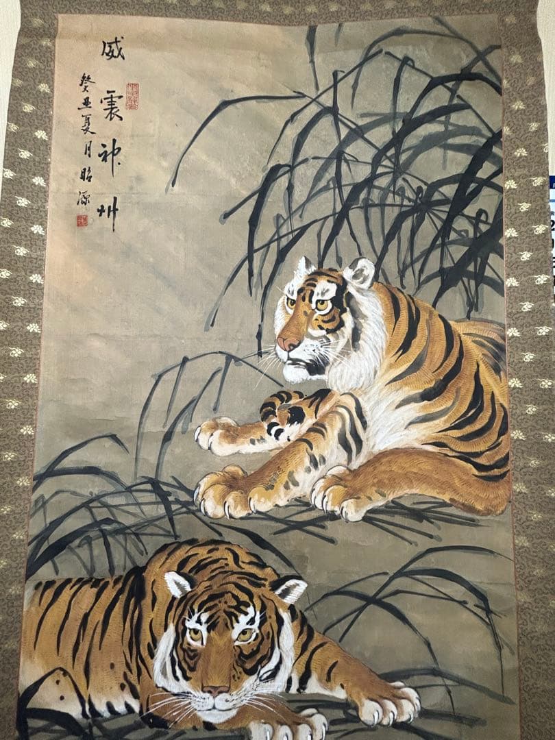 虎　掛け軸 掛軸 共箱あり