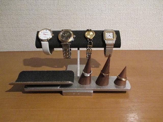 リング スタンド、トレイを固定していないアクセサリースタンド　ブラック