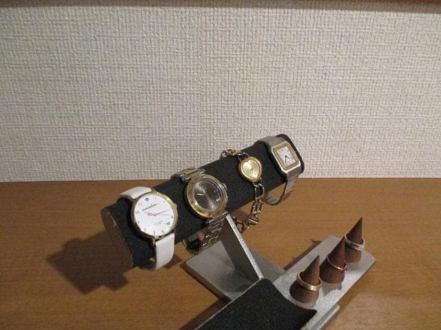リング スタンド、トレイを固定していないアクセサリースタンド　ブラック