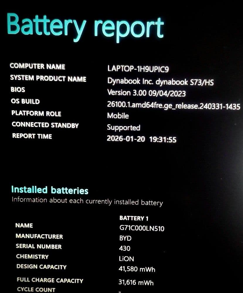 k.kaori　2021年製 第11世代ノートPC dynabook