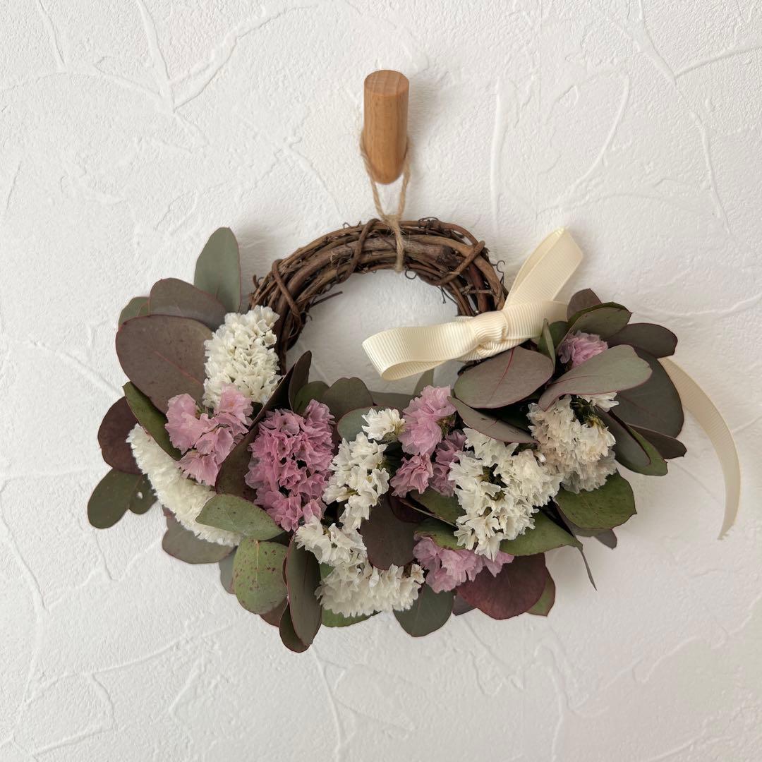 ポポラスとスターチスのハーフリース* * ラッピング無料 お洒落 プレゼント 春