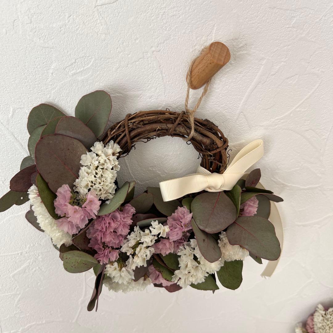 ポポラスとスターチスのハーフリース* * ラッピング無料 お洒落 プレゼント 春