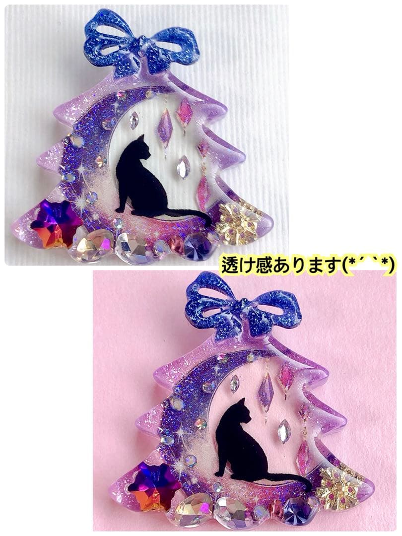 同梱100円引❤️No.2460 レジン ヘアゴム ♡ 猫 ネコ ねこ ♡