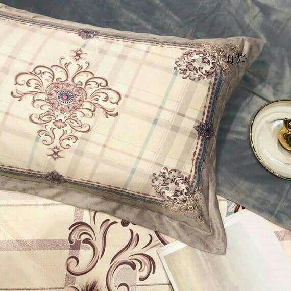 ワイドダブル ベッド用品4点セット ．寝具 枕カバー掛け布団カバー ベッドパッ