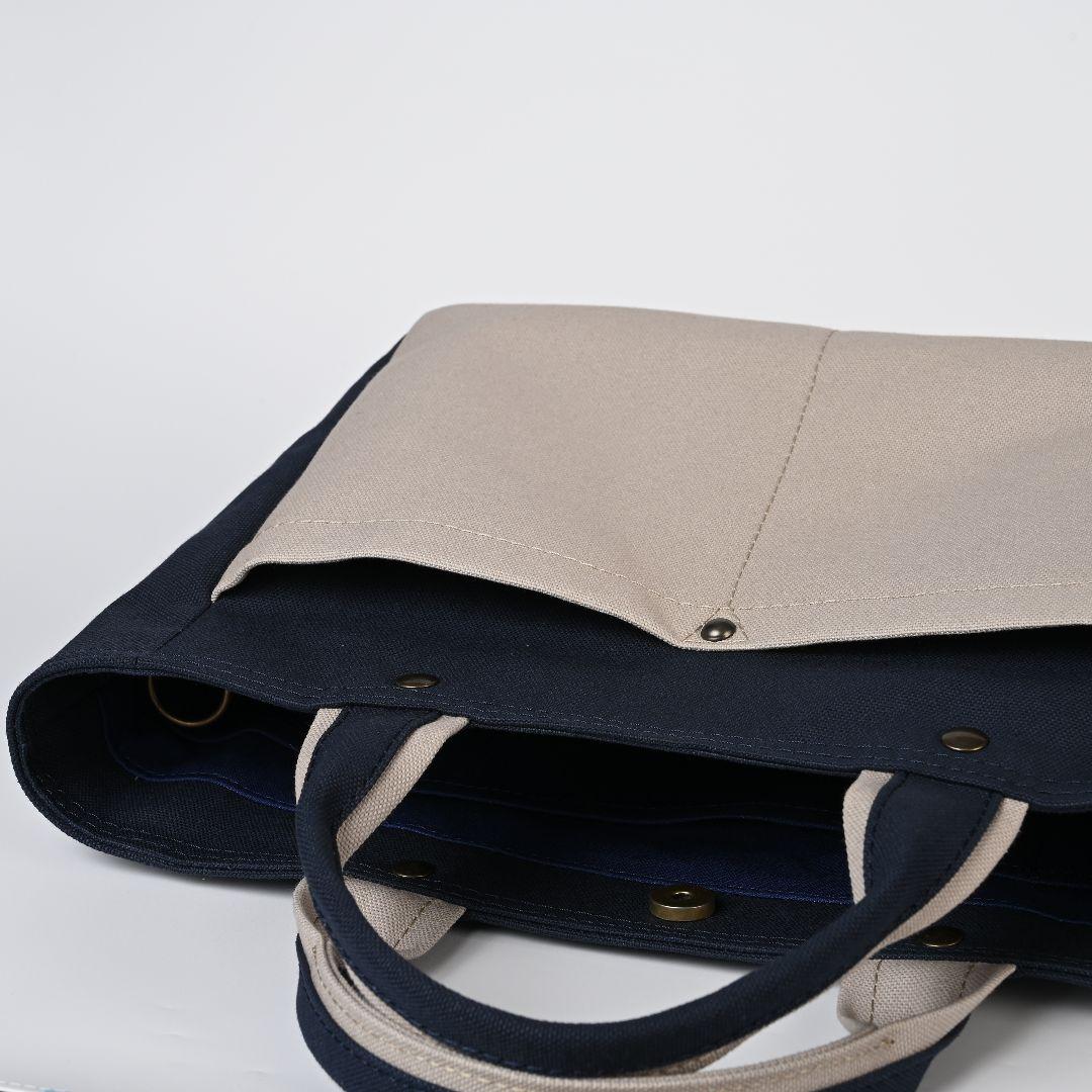 [アリス]8号/11号×旧倉敷帆布×8番糸 サイドポケットなしトートL