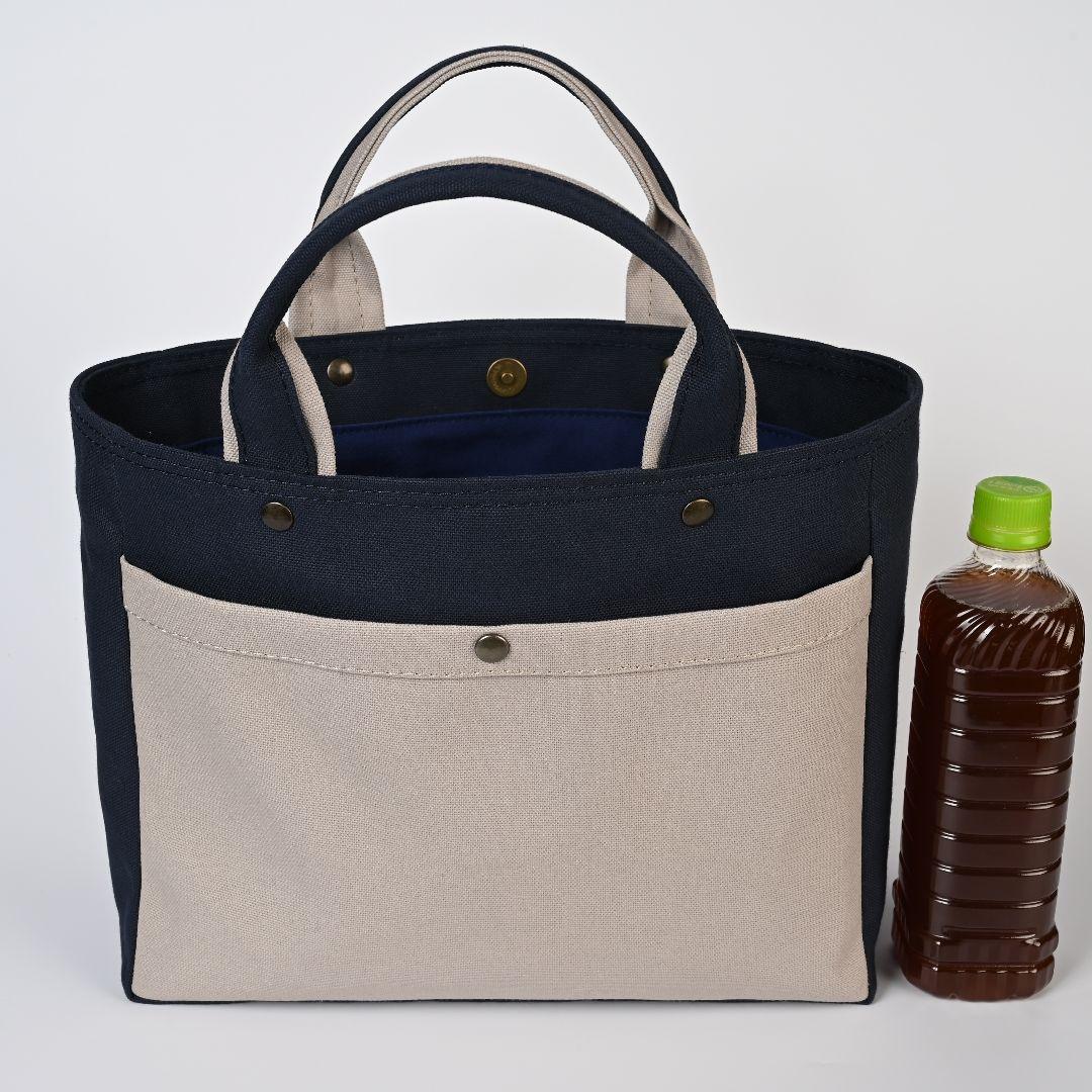 [アリス]8号/11号×旧倉敷帆布×8番糸 サイドポケットなしトートL