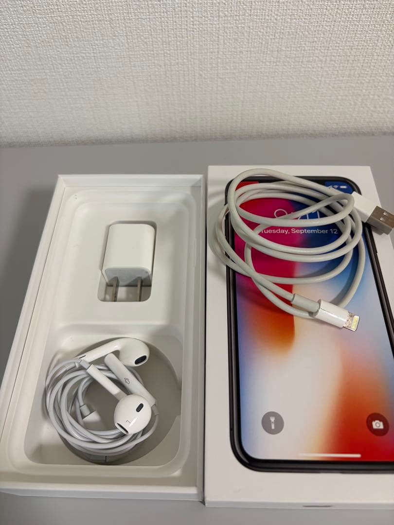 iPhone X 256GB 美品 フルセット 箱あり 動作良好