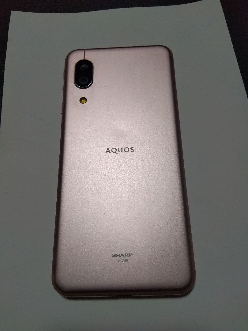 SHARP　AQUOS sense3 ピンク スマホ本体　au　SHV-45