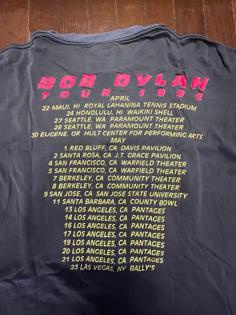 1992年BOB DYLANボブディラン ヴィンテージTツアーT Brockum