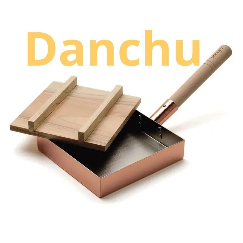 ダンチュウ 純銅玉子焼 木蓋付 18cm*18cm ●玉子焼き鍋。