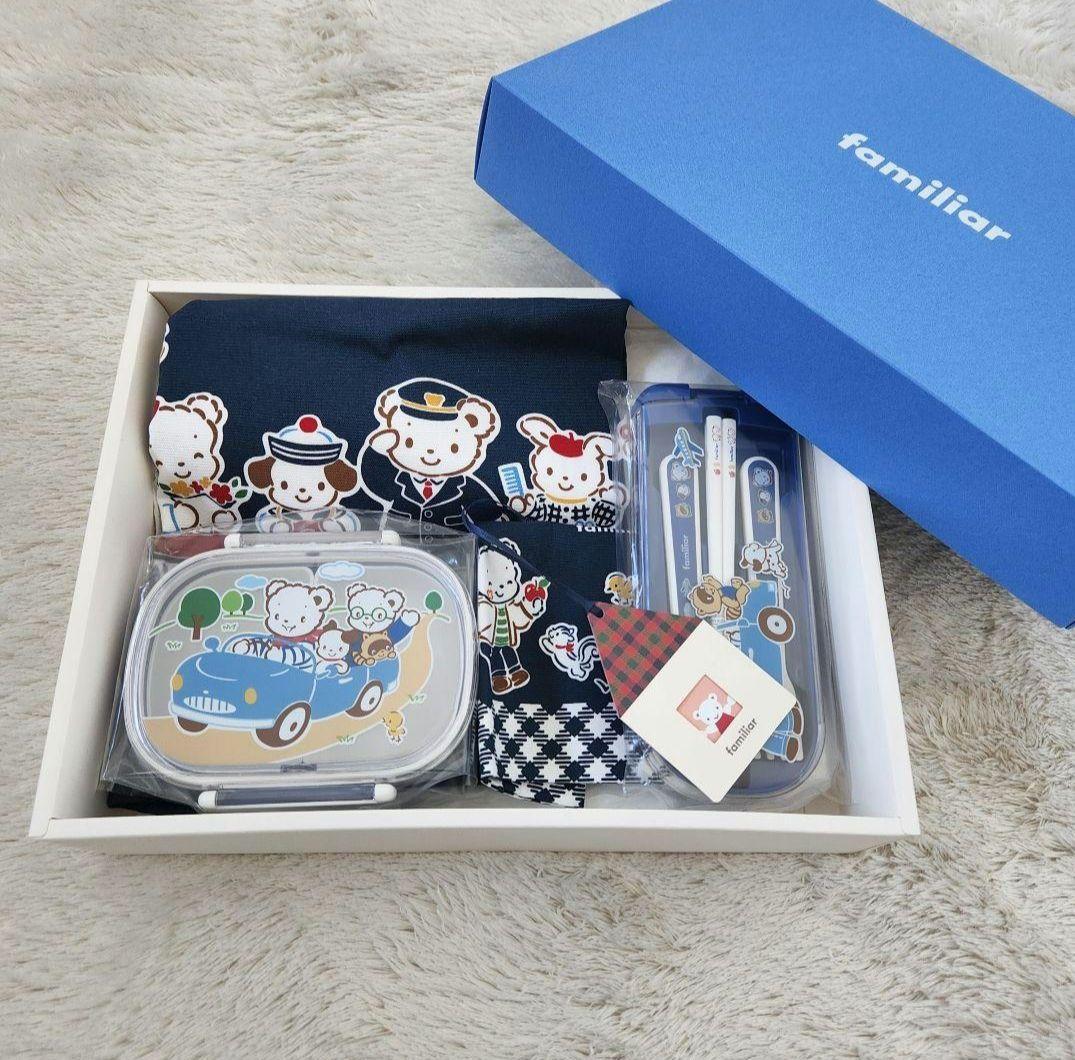 あにまる新品✨Familiar ランチセット 弁当箱 巾着 レッスンバッグ