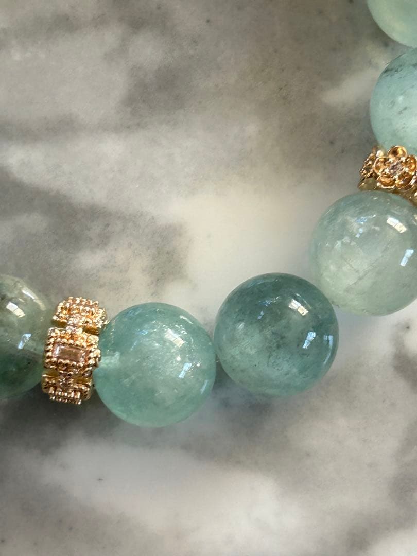 アクアマリンブレスレット12.4ミリ