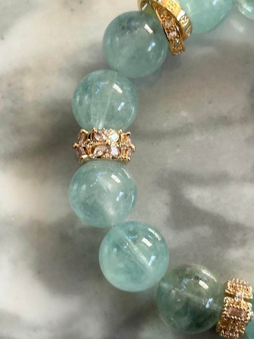 アクアマリンブレスレット12.4ミリ