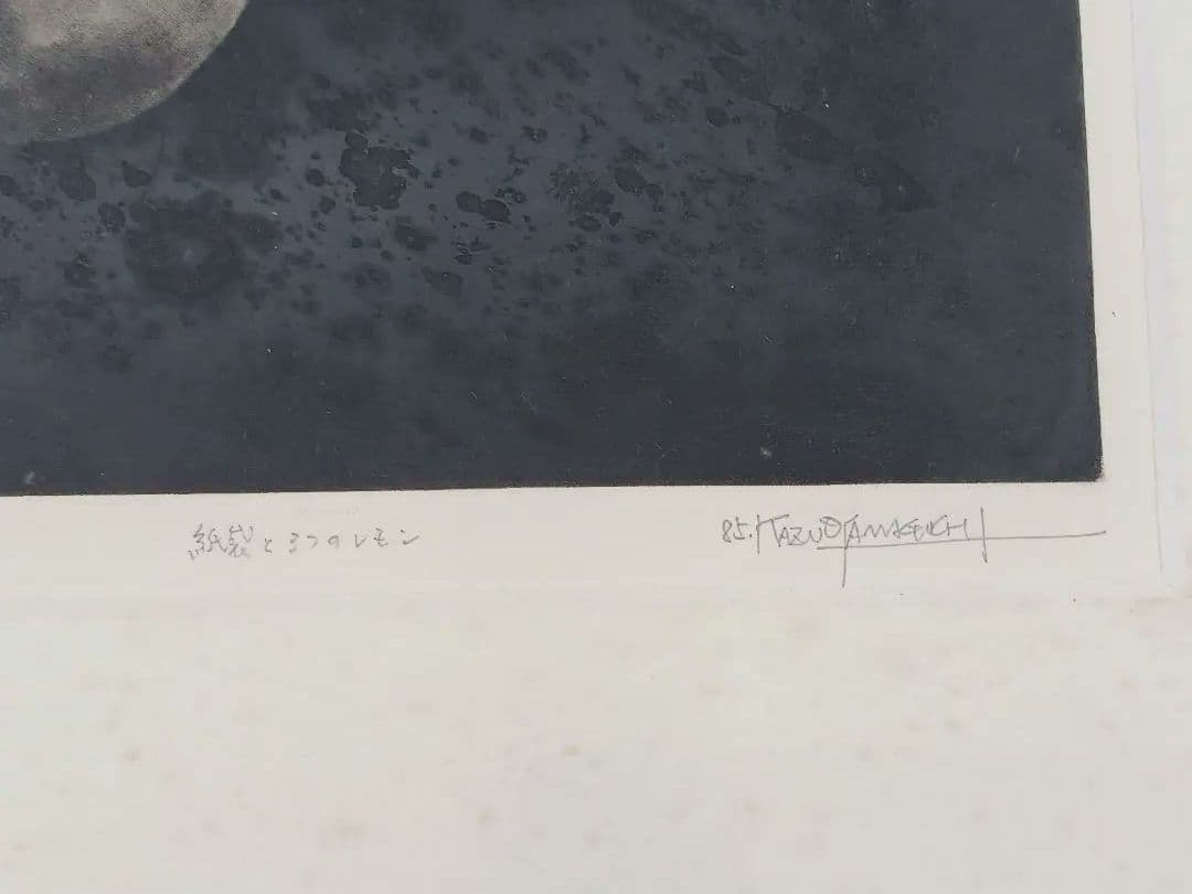 山口和雄　紙袋と3つのレモン　4/30　 日動画廊