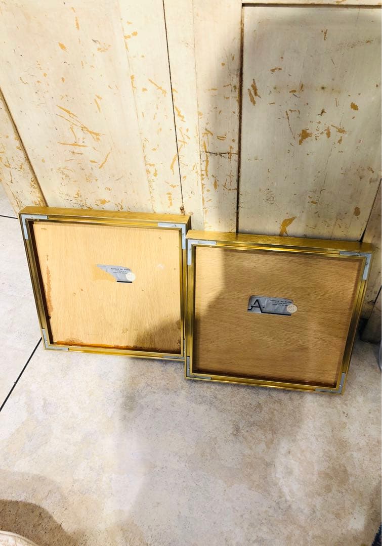 ラタン装飾鏡バンブーヴィンテージミラーAccessory Art Studios