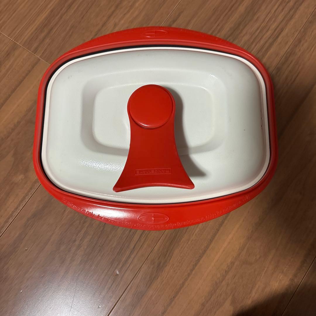 電子レンジ専用調理器具レンジメートPRO グランデ　レンジメートプロ　赤色