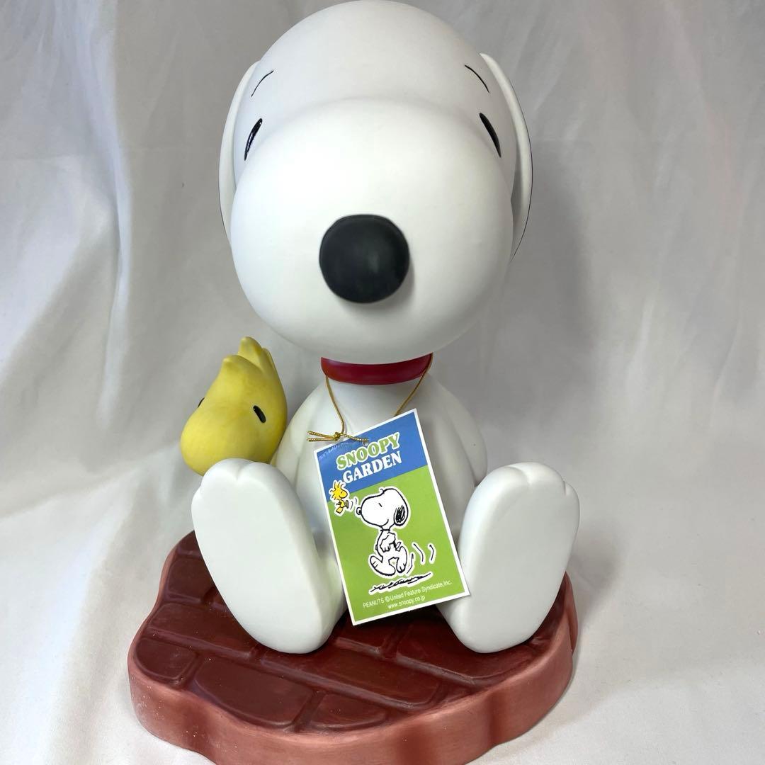 【未使用 廃盤】加藤工芸　スヌーピー＆ウッドストック スタチュー