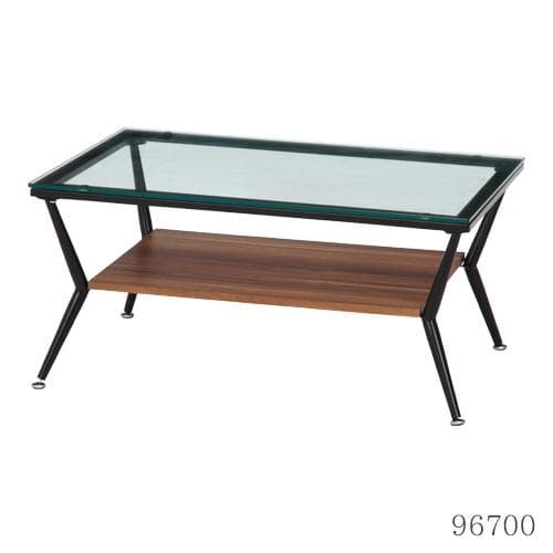 【新品・送料無料】ガラスリビングテーブル クレア 幅80cm ダークブラウン