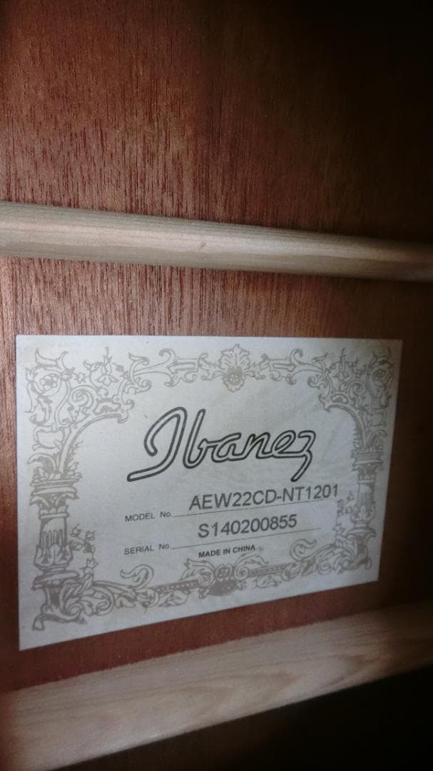 ❤️弦高調整済！Ibanez アイバニーズ AEW22CD-NT1201＋ケース