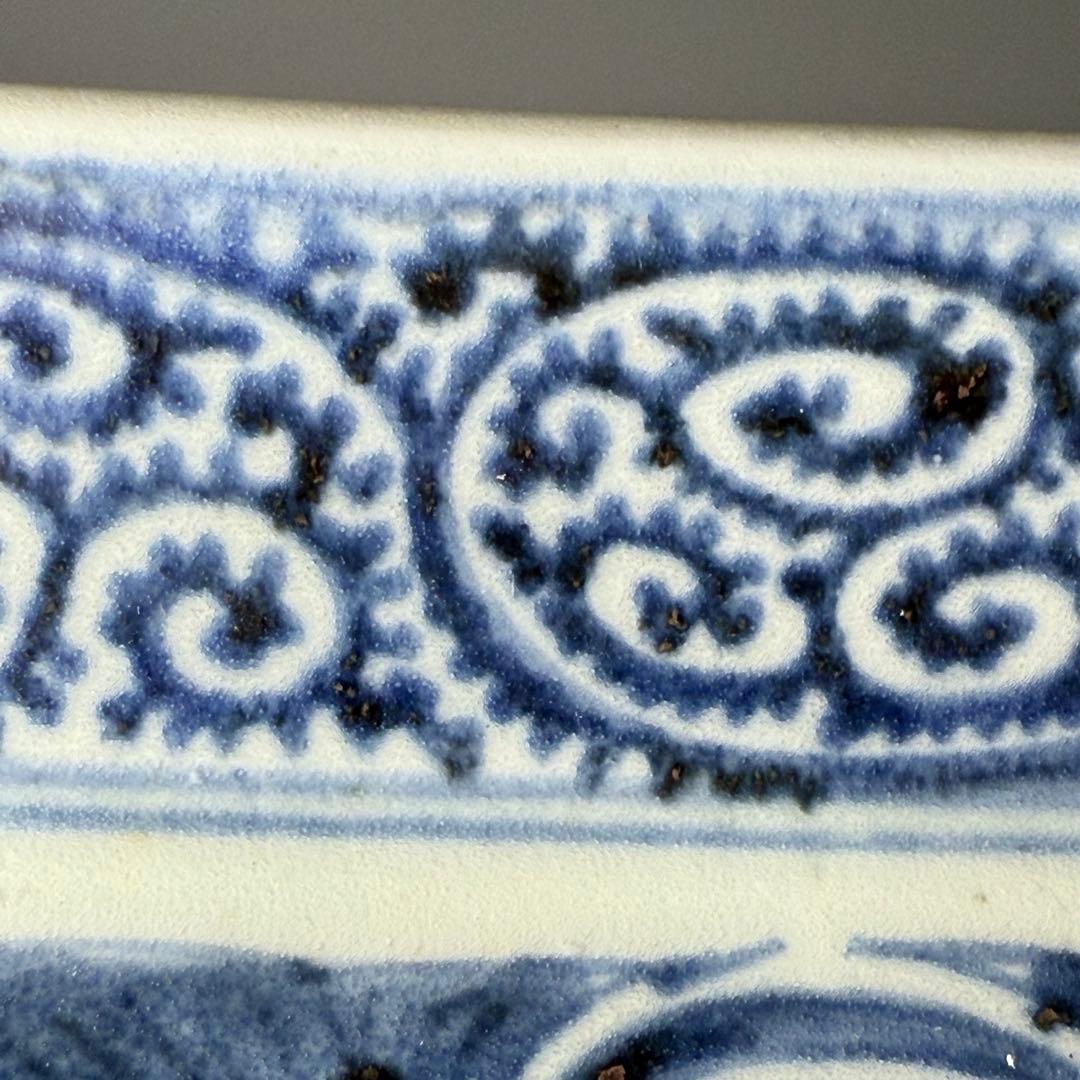 江戸中期　古伊万里　染付蛸唐草長皿　五客　冨貴長春　古器を楽しむ　料理屋