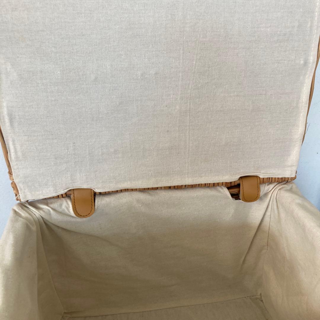 天然素材 フタ 付き かご 収納 バスケット レース 2個セット