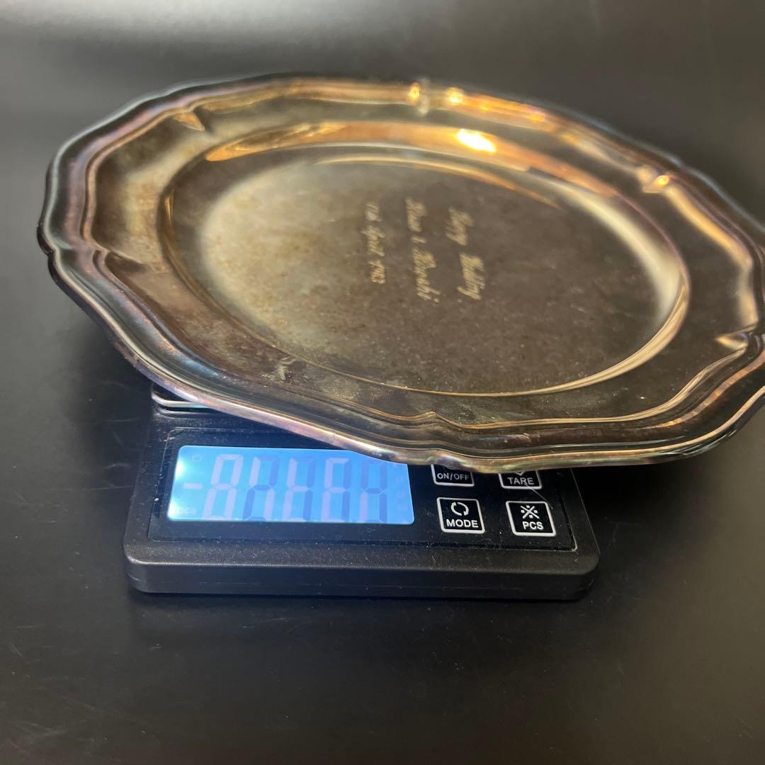 Christofle クリストフル　花リムプレート　シルバープレート製　フランス