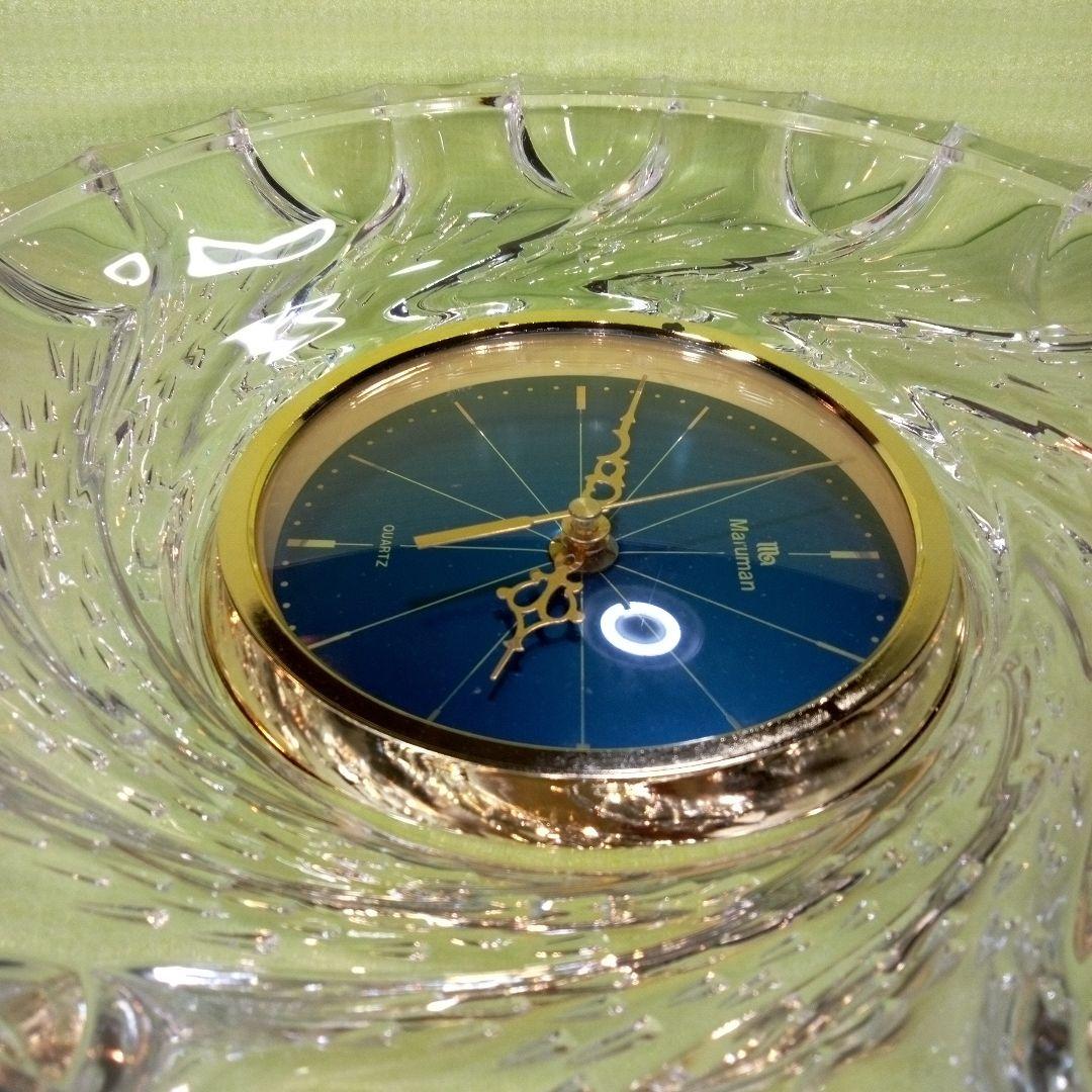 Maruman　マルマン　置時計　クオーツ　QUARTZ　ガラス製　※台なし