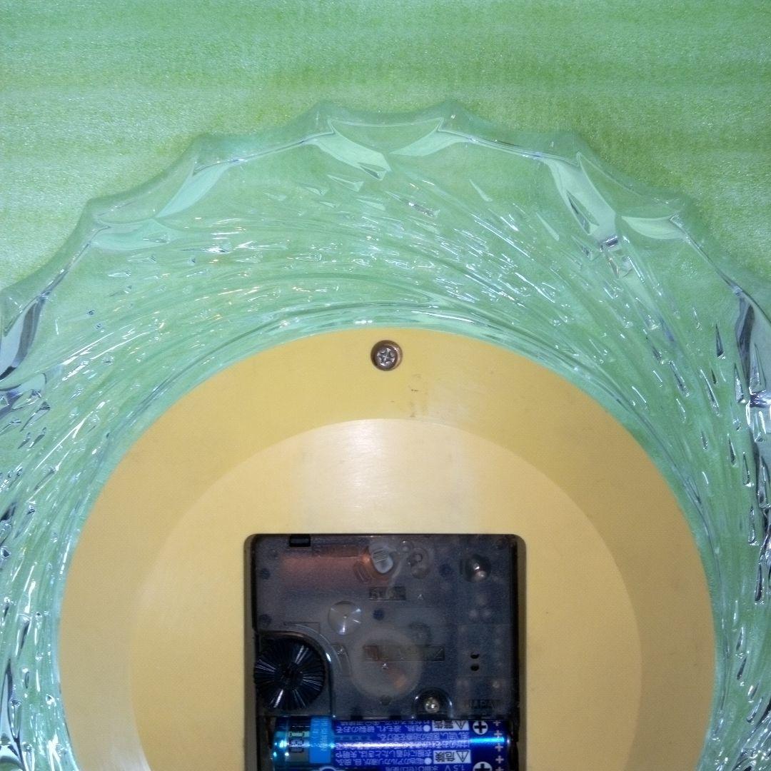 Maruman　マルマン　置時計　クオーツ　QUARTZ　ガラス製　※台なし