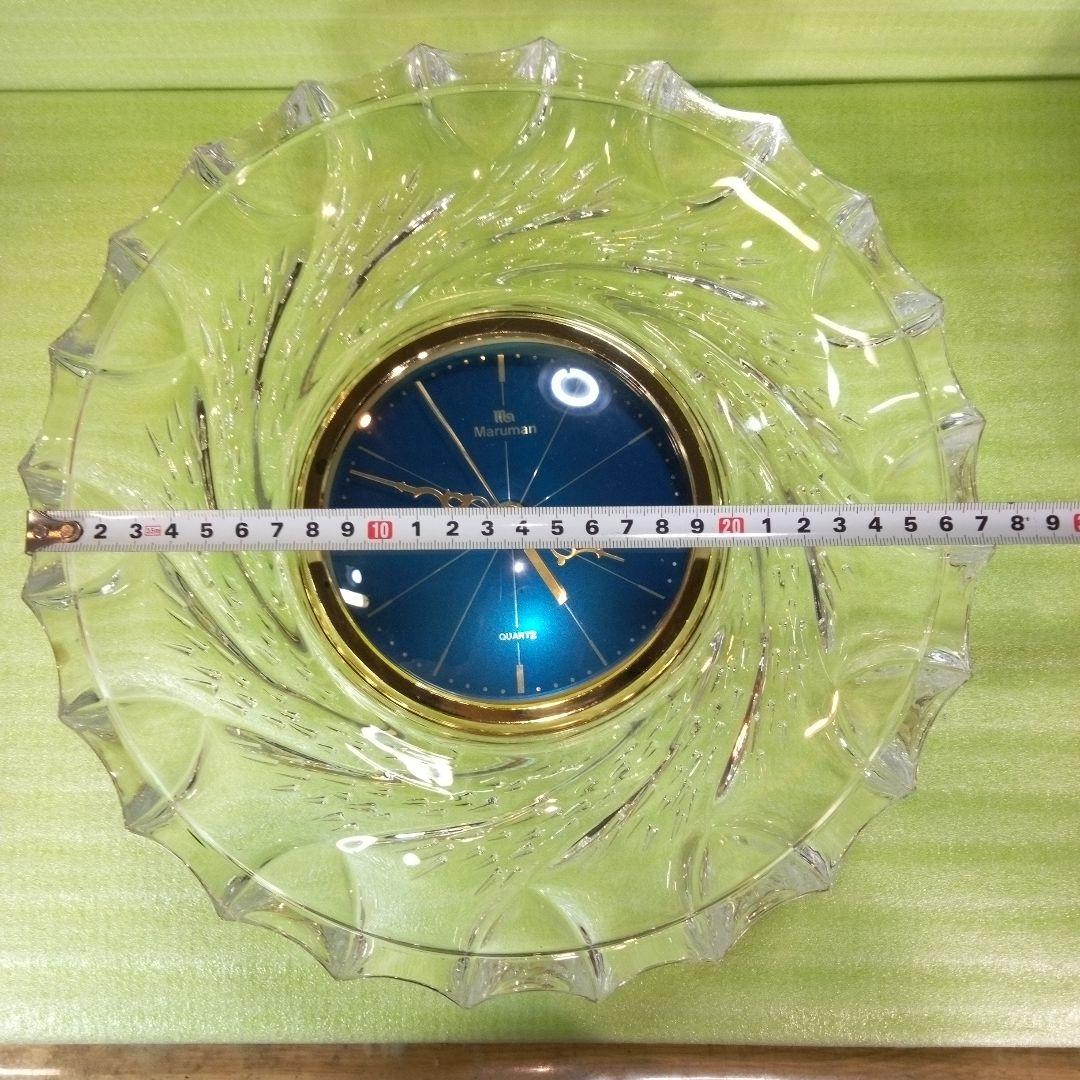 Maruman　マルマン　置時計　クオーツ　QUARTZ　ガラス製　※台なし