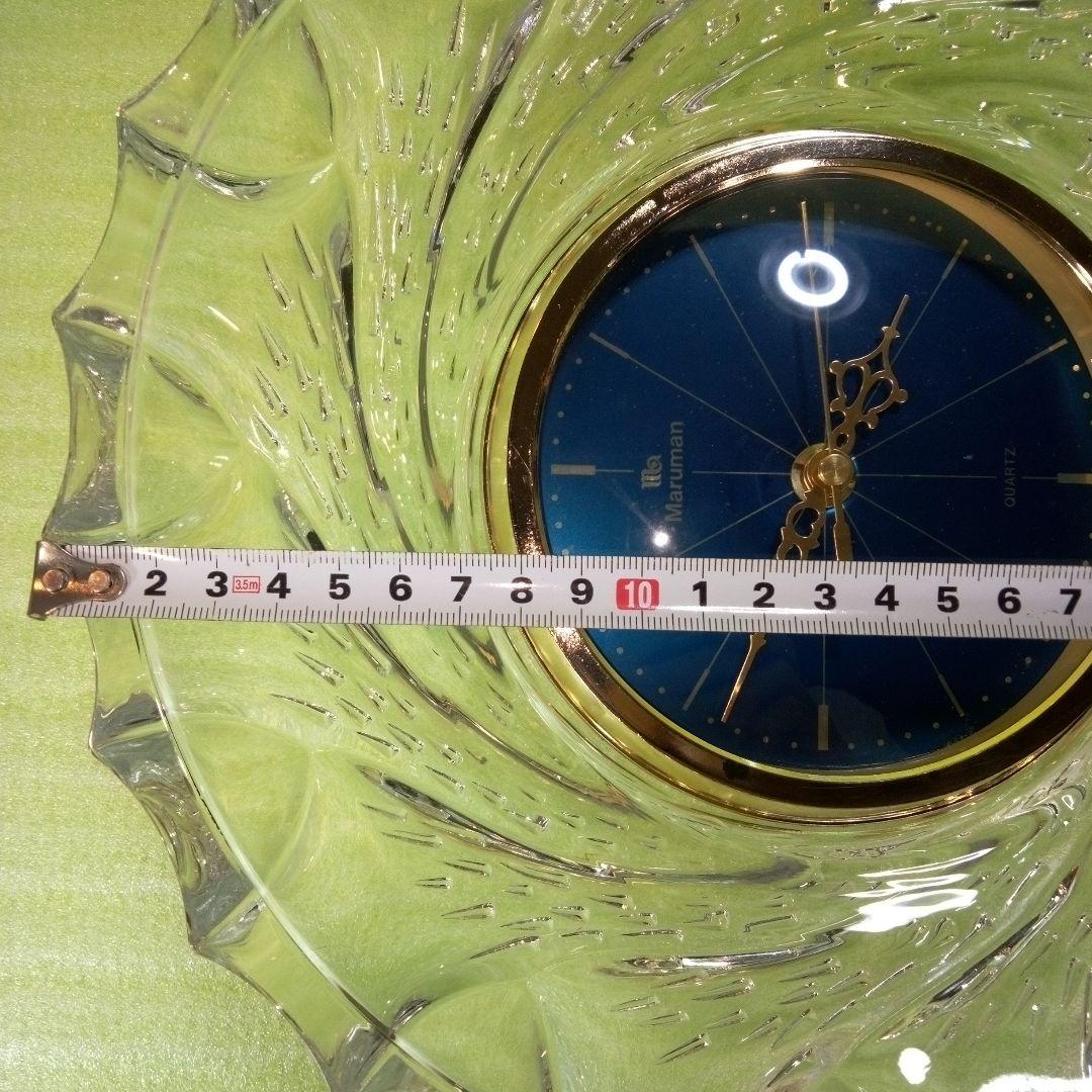 Maruman　マルマン　置時計　クオーツ　QUARTZ　ガラス製　※台なし