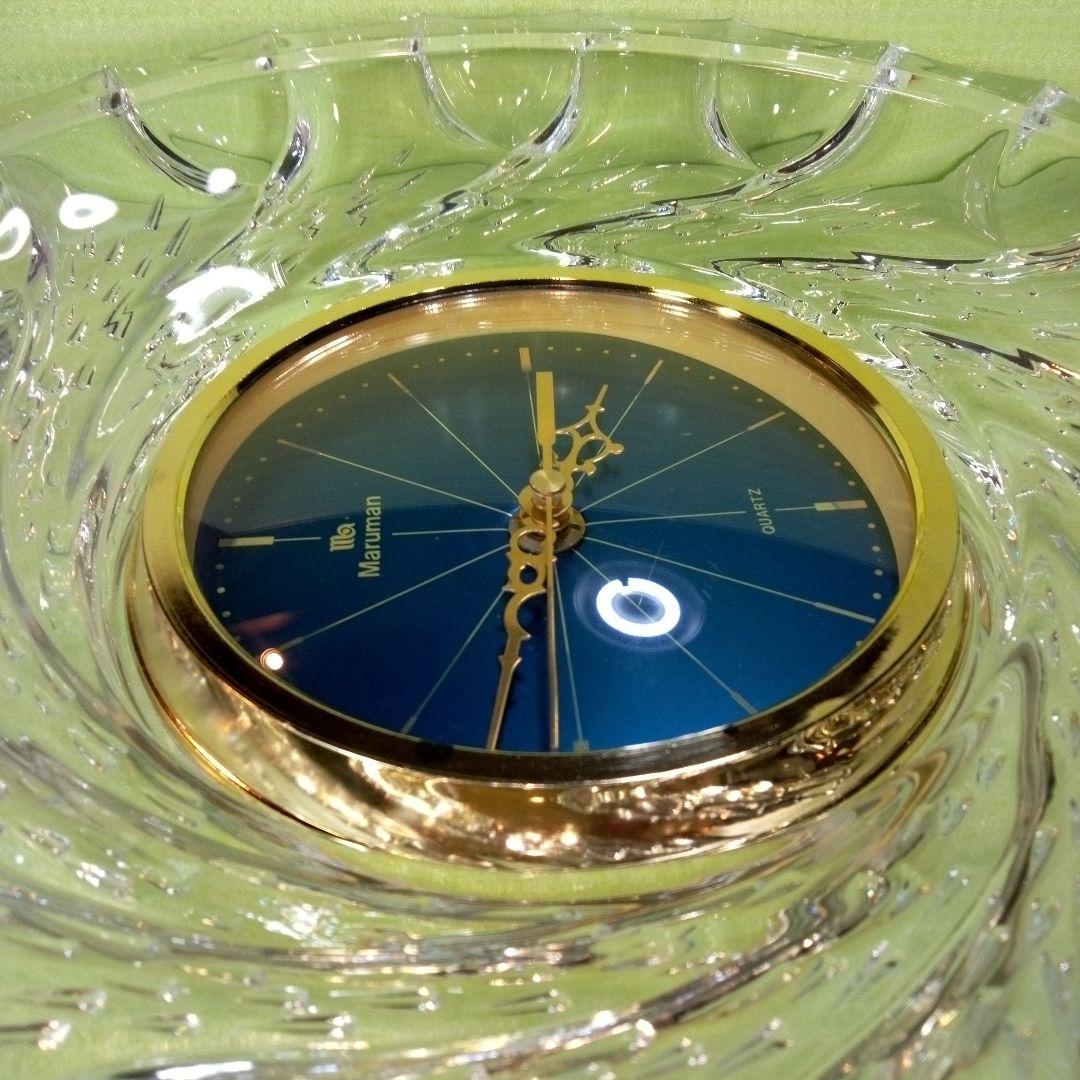 Maruman　マルマン　置時計　クオーツ　QUARTZ　ガラス製　※台なし