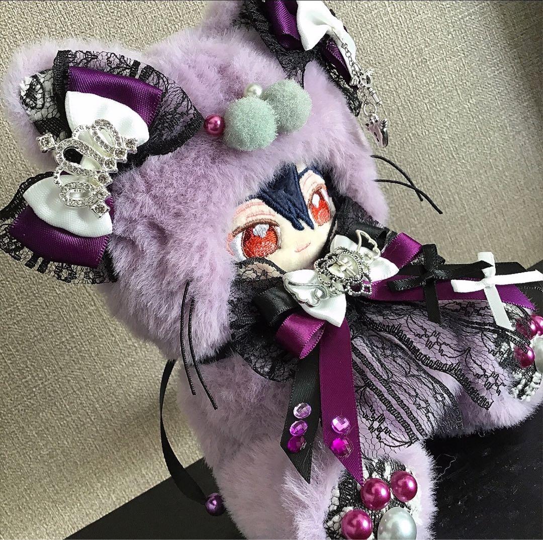 【い5】ねこ　ラベンダー　おすわり　着ぐるみ　12cm いつぬい　あんスタ