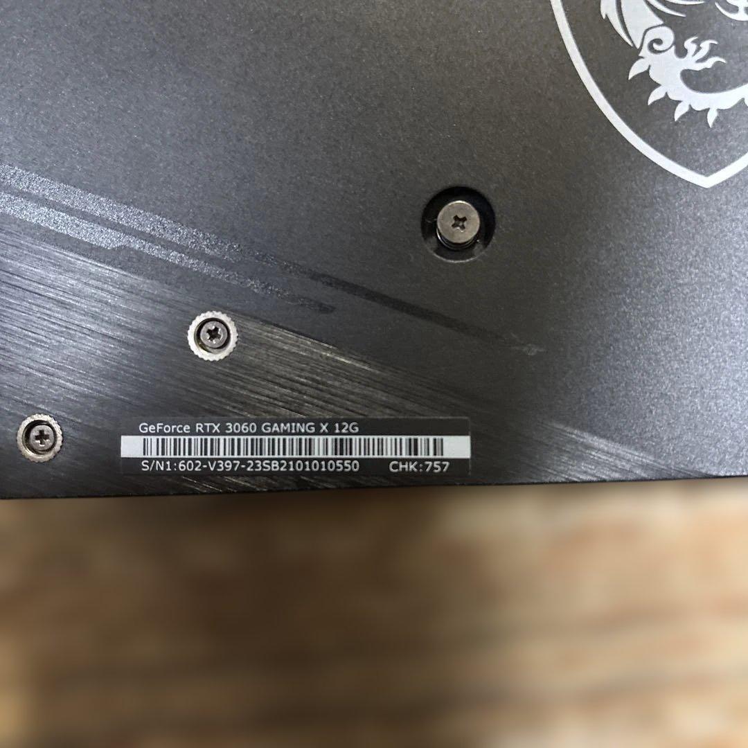 【ジャンク】MSI GeForce RTX 3060 GAMING X 12G